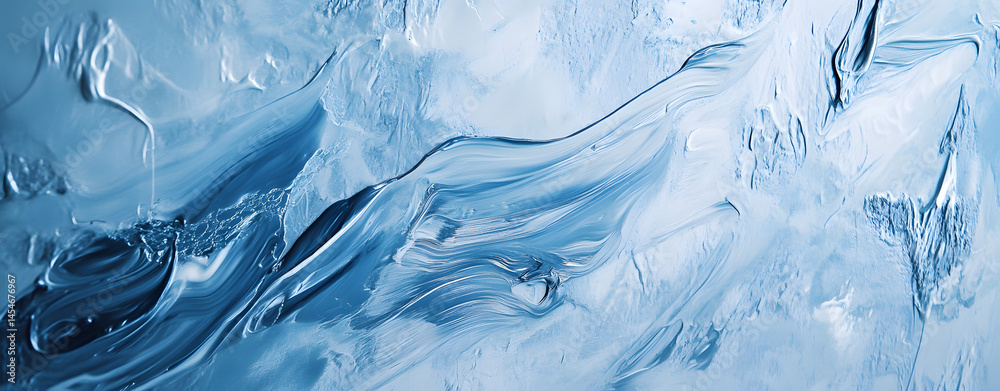 Poster abstract azure texture: a captivating abstract composition of swirling brushstrokes in varying shade