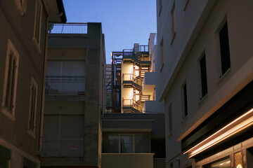 External staircase. Emergency exit