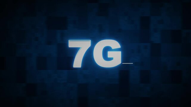 7G Logo Video, 7G Network Logo, Unique 7G Animation. Logo For Your Business on Abstract Technology background. Digital computer interface communication and connection