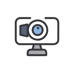 computer monitor with a computer mouse