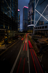 night traffic in hong kong
