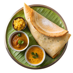 South Indian dosa with sambar and coconut chutney | pani puri, pav bhaji,vada pav, chole bhature, poha, tiffin, thalis, kathi roll