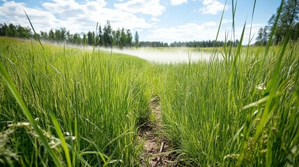 Obraz premium Misty Meadow Path