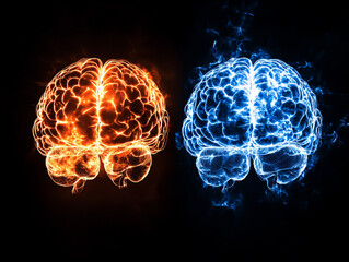 Fiery   Icy Brains  Dual Human Brainpower Concept