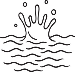 Obraz premium water splash vector illustration