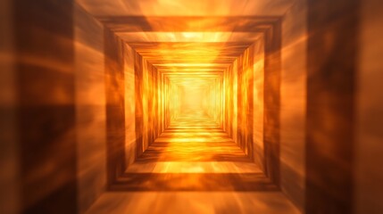 Intricate, glowing, perspective tunnel of warm light.