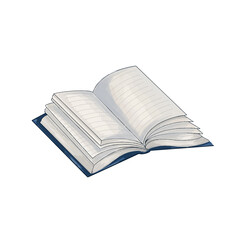 Abstract open book design isolated on white background
