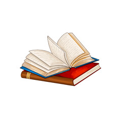 Beautiful book set illustration vintage design