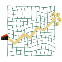 Visually represent growth and progress with this dynamic graphic illustration showcasing a clear path of escalation