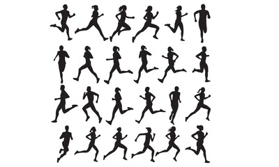 Long jump silhouette