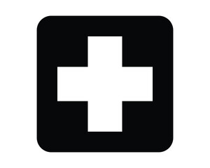 Public Services First Aid Icon High Visibility Emergency Medical Assistance Symbol
