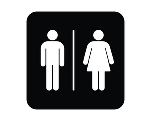Public Services Toilets Icon High Visibility Restroom Facility Symbol