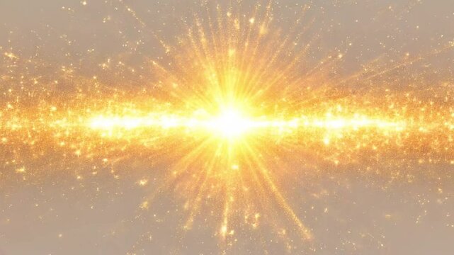 Bright Golden Sparkle Burst Center Animation
