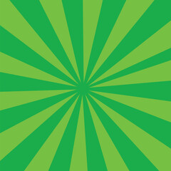 Abstract glowing green sunburst background.