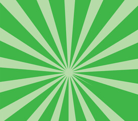 Abstract glowing green sunburst background.