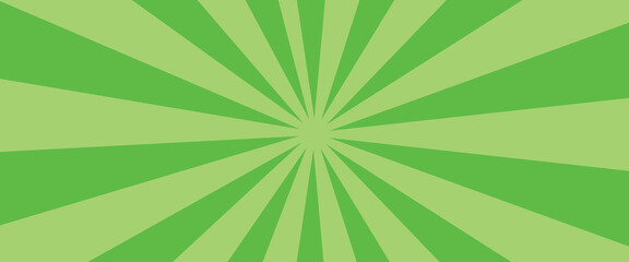 Retro Green Sunburst Background Vintage Radiant Pattern Design.