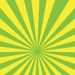 Retro Green Sunburst Background Vintage Radiant Pattern Design.