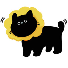 black cat cartoon