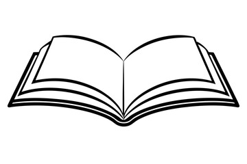 Open Book silhouette vector illustration