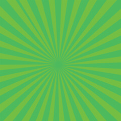Retro Green Sunburst Background Vintage Radiant Pattern Design.