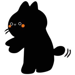black cat cartoon