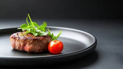 Grilling gourmet steak kitchen food photography modern setting close-up view culinary artistry