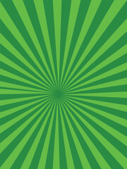 Retro Green Sunburst Background Vintage Radiant Pattern Design.