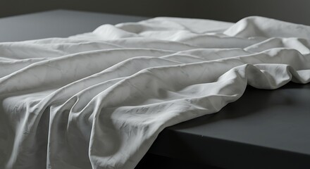 Fototapeta premium Draped White Fabric: AI-Generated Texture Study