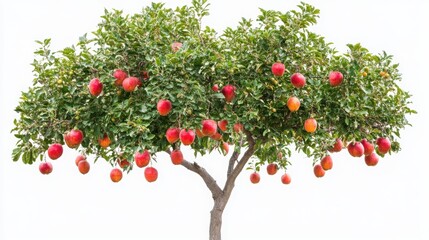 Apple Tree Abundantly Loaded with Ripe Red Apples