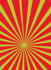 Red and Yellow Swirl Sunburst Retro Background Vibrant Abstract Vintage Design.