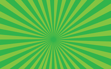 Retro Green Sunburst Background Vintage Radiant Pattern Design.