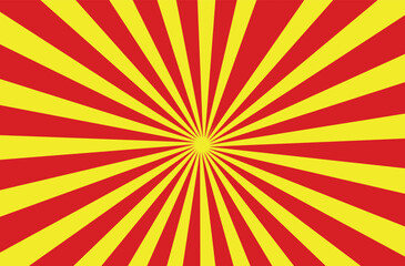 Obraz premium abstract simple yellow sunrise line pattern on red can be used background.