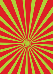 Red and Yellow Swirl Sunburst Retro Background Vibrant Abstract Vintage Design.