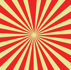 Obraz premium Red and Yellow Swirl Sunburst Retro Background Vibrant Abstract Vintage Design.