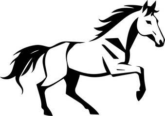 animal logo horse penguin,silhouette,black,illustration