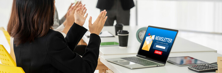 newsletter signup page on computer for customer to subscribe snugly newsletter update information to subscriber