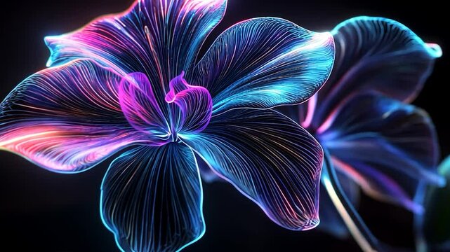 Abstract glowing orchid