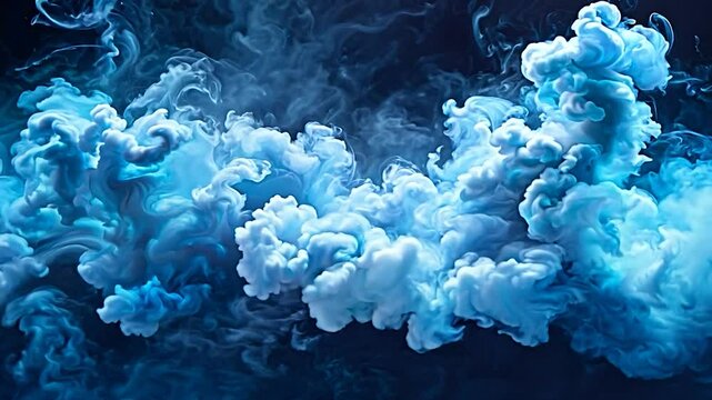 Abstract dark blue swirling smoke pattern background texture