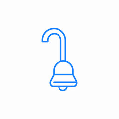 bell or bell chime sound notification icon sign vector