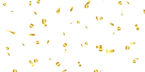 Stylish Gold Confetti Vector Background Ideal for Invitations, Posters, and Branding Materials. Glamour falling glitter. New year wallpaper .brochure template. Cover texture design.