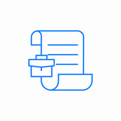 business document reports case icon sign vector