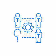 collaborative team effort icon sign vector
