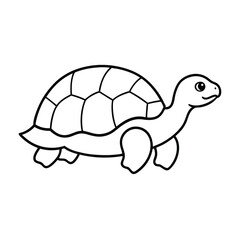 Turtle vector line art