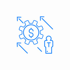 financial growth strategy icon sign vector