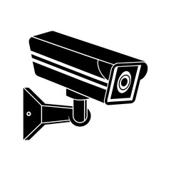 Security camera disguised as wall art silhouette illustration