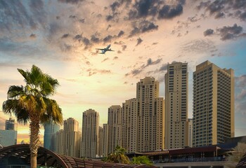 architectural landscape of a tourist place in Dubai Marina