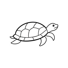 Tortoise vector line art