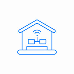 home network or communication system wifi icon sign vector