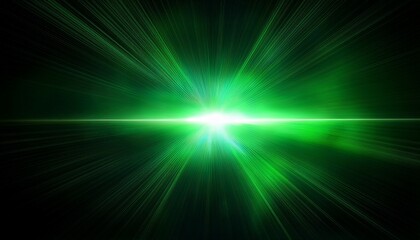 bright light shines on a dark background with lens flare effects and green glow neon glow glow effects