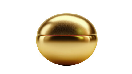 Golden Sphere: A lustrous golden sphere, gleaming with polished perfection. Ideal for concepts of luxury, opulence, and value.